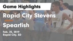 Rapid City Stevens  vs Spearfish  Game Highlights - Feb. 25, 2019
