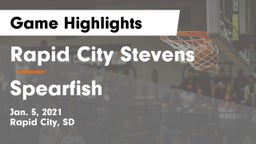 Rapid City Stevens  vs Spearfish  Game Highlights - Jan. 5, 2021