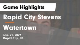 Rapid City Stevens  vs Watertown  Game Highlights - Jan. 21, 2022