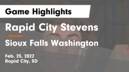 Rapid City Stevens  vs Sioux Falls Washington  Game Highlights - Feb. 25, 2022