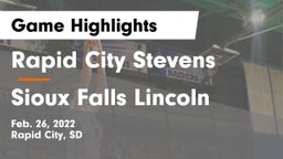 Rapid City Stevens  vs Sioux Falls Lincoln  Game Highlights - Feb. 26, 2022