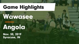 Wawasee  vs Angola  Game Highlights - Nov. 30, 2019