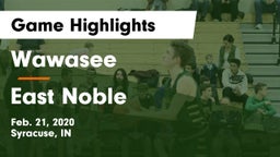 Wawasee  vs East Noble  Game Highlights - Feb. 21, 2020