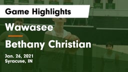 Wawasee  vs Bethany Christian  Game Highlights - Jan. 26, 2021