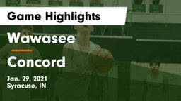 Wawasee  vs Concord  Game Highlights - Jan. 29, 2021