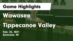 Wawasee  vs Tippecanoe Valley  Game Highlights - Feb. 26, 2021