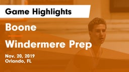 Boone  vs Windermere Prep  Game Highlights - Nov. 20, 2019
