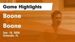 Boone  vs Boone  Game Highlights - Jan. 15, 2020
