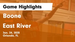 Boone  vs East River  Game Highlights - Jan. 24, 2020