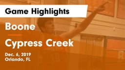 Boone  vs Cypress Creek  Game Highlights - Dec. 6, 2019