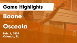 Boone  vs Osceola  Game Highlights - Feb. 1, 2020