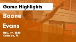 Boone  vs Evans  Game Highlights - Nov. 19, 2020