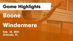 Boone  vs Windermere  Game Highlights - Feb. 18, 2021