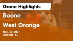 Boone  vs West Orange  Game Highlights - Nov. 18, 2021