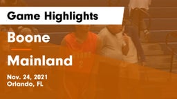 Boone  vs Mainland  Game Highlights - Nov. 24, 2021