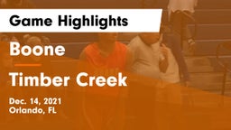 Boone  vs Timber Creek  Game Highlights - Dec. 14, 2021