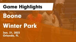 Boone  vs Winter Park  Game Highlights - Jan. 21, 2022
