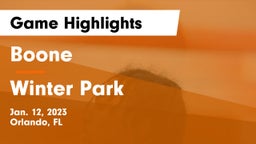 Boone  vs Winter Park  Game Highlights - Jan. 12, 2023