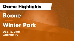 Boone  vs Winter Park  Game Highlights - Dec. 18, 2018