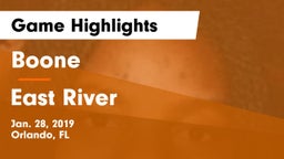 Boone  vs East River  Game Highlights - Jan. 28, 2019