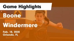 Boone  vs Windermere  Game Highlights - Feb. 18, 2020