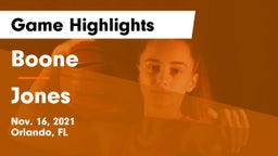 Boone  vs Jones  Game Highlights - Nov. 16, 2021