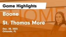 Boone  vs St. Thomas More  Game Highlights - Dec. 28, 2023
