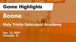 Boone  vs Holy Trinity Episcopal Academy Game Highlights - Jan. 13, 2024