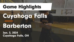 Cuyahoga Falls  vs Barberton  Game Highlights - Jan. 3, 2024