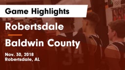 Robertsdale  vs Baldwin County  Game Highlights - Nov. 30, 2018