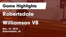 Robertsdale  vs Williamson VB Game Highlights - Nov. 27, 2018