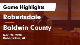 Robertsdale  vs Baldwin County  Game Highlights - Nov. 24, 2020
