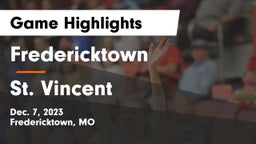 Fredericktown  vs St. Vincent  Game Highlights - Dec. 7, 2023