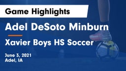 Adel DeSoto Minburn vs Xavier Boys HS Soccer Game Highlights - June 3, 2021