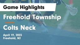 Freehold Township  vs Colts Neck  Game Highlights - April 19, 2023
