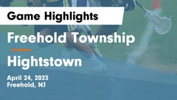 Freehold Township  vs Hightstown  Game Highlights - April 24, 2023
