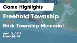 Freehold Township  vs Brick Township Memorial  Game Highlights - April 16, 2024