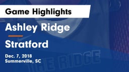 Ashley Ridge  vs Stratford  Game Highlights - Dec. 7, 2018