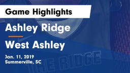 Ashley Ridge  vs West Ashley  Game Highlights - Jan. 11, 2019