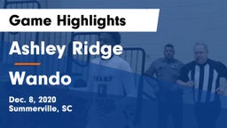 Ashley Ridge  vs Wando  Game Highlights - Dec. 8, 2020