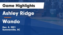 Ashley Ridge  vs Wando  Game Highlights - Dec. 8, 2021