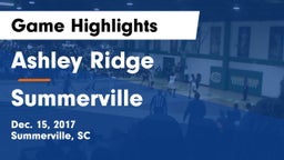 Ashley Ridge  vs Summerville  Game Highlights - Dec. 15, 2017