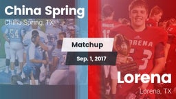 Matchup: China Spring High vs. Lorena  2017