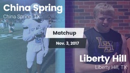 Matchup: China Spring High vs. Liberty Hill  2017