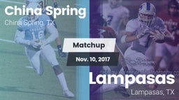 Matchup: China Spring High vs. Lampasas  2017