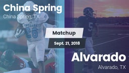 Matchup: China Spring High vs. Alvarado  2018