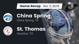 Recap: China Spring  vs. St. Thomas  2018