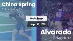 Matchup: China Spring High vs. Alvarado  2019