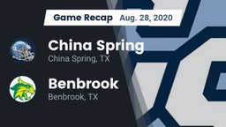 Recap: China Spring  vs. Benbrook  2020