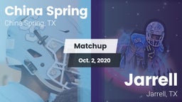 Matchup: China Spring High vs. Jarrell  2020
